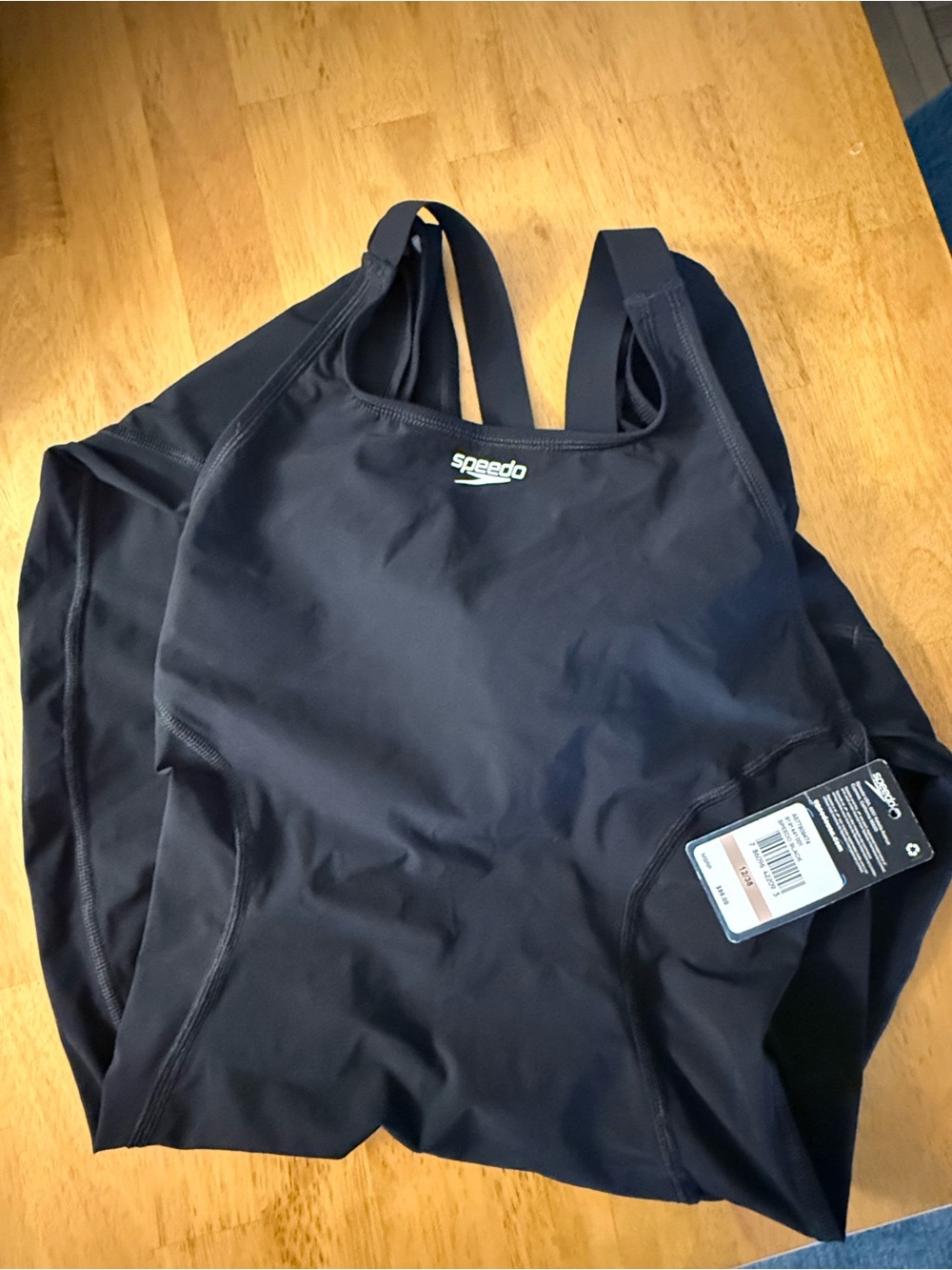Speedo Black Classic Racerback One-Piece Swimsuit